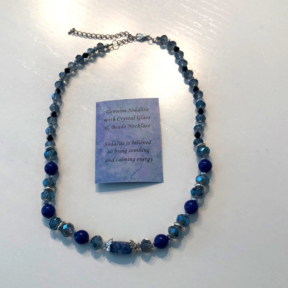 Crystal & Sodalite necklace New
